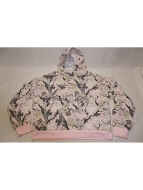 Playboy Cropped Pink Camo Hoodie Women’s Small Oversized Fit Y2K Style